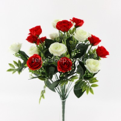 Bukiet róż (2 kolory) ROS00009 red cream