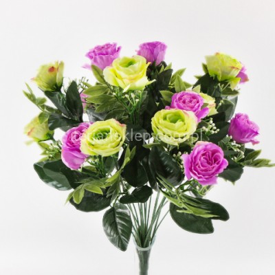 Bukiet róż (2 kolory) ROS00009 lilac green