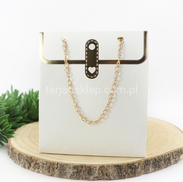 TOREBKA z łańcuszkiem (jak flower box) TC6 15 x 13 cm white