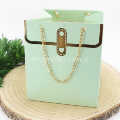 TOREBKA z łańcuszkiem (jak flower box) TC6 15 x 13 cm tiffany