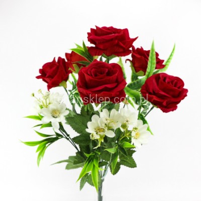 Kompozycja róże i rumianki ROS00007 red