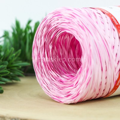 Wstążka rafia AM amarant/j.róż #46/10