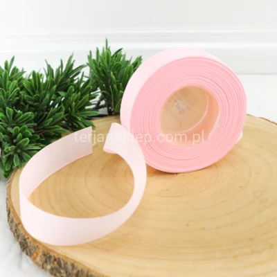 Taśma rypsowa 2,5cm x 25Y baby pink #047
