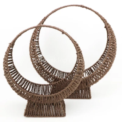 Osłonka baza do kompozycji księżyc pleciona (2 szt) LH50S/2 brown