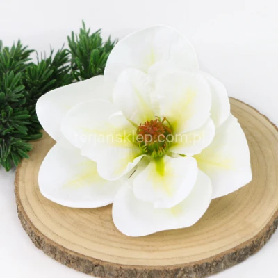Magnolia wyrobowa (6 szt) WEI1032 REAL TOUCH white green #C22