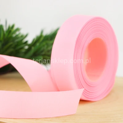 Taśma rypsowa 2,5cm x 25Y pink #040
