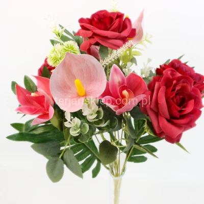 Bukiet róża / storczyk / anturium WLA55519 red