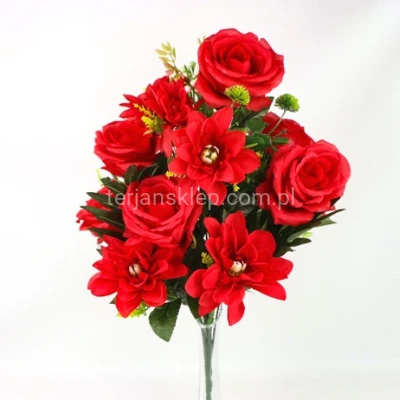 Kompozycja róże/dalie ST10014 red
