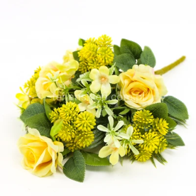 Kompozycja róż z czosnkami LY004 yellow