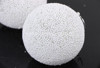 Bombki z kuleczkami fi 8cm TG42559 (3 szt) white