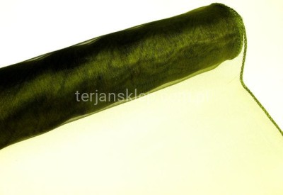 Organza dark olive green