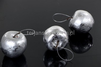 Bombki "jabłuszka" (3 szt) TG44100 SILVER