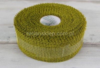 Taśma jutowa 5 cm oliwka