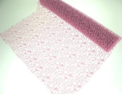 Siatka koronkowa o szer. 50 cm autumn pink