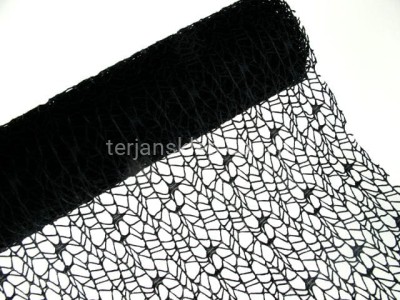 Siatka koronkowa o szer. 50 cm black