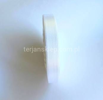 Taśma satynowa 12mm x 32mb white / #001