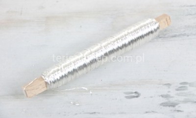 Drut na patyku srebrny 0,5 (100 g)