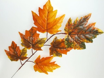 Liść klonowy jesienny RX035 aut (12 szt) odcienie żołtego