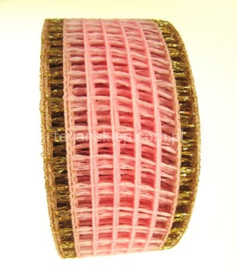 Taśma siatkowa 5cm z/z j.róż